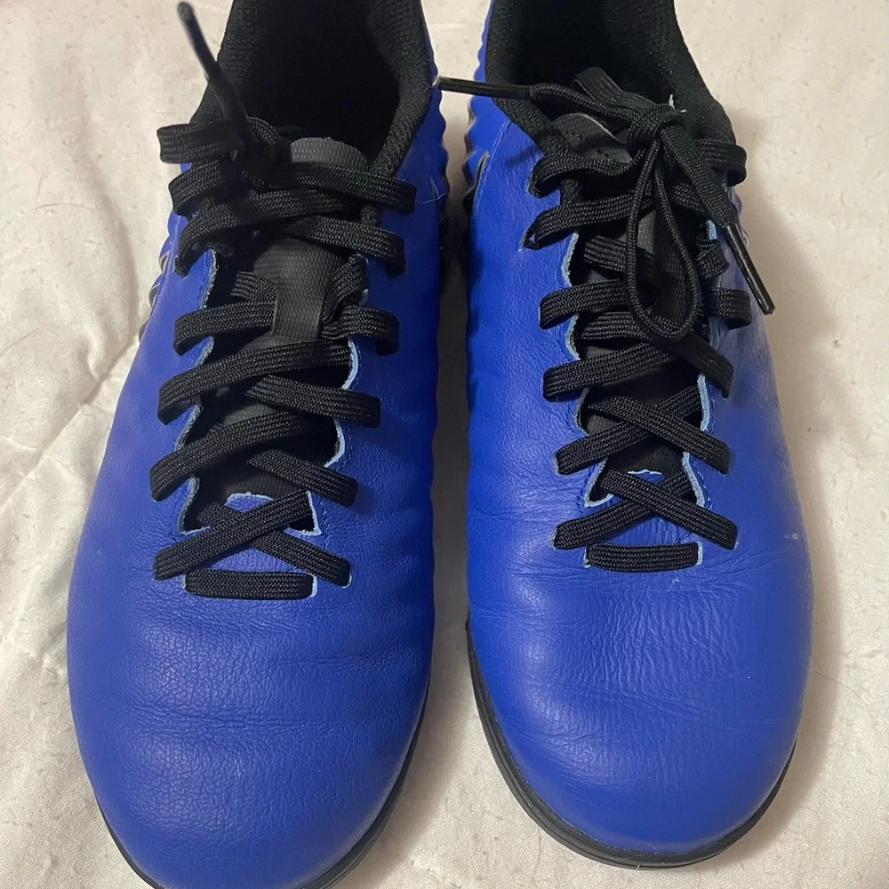 Nike Kids Royal Blue and Black Tiempo Athletic Sneakers‎